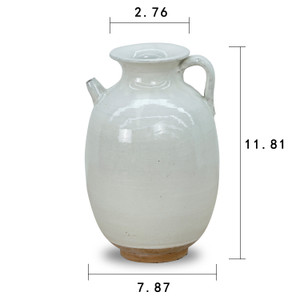 12" Off White Ceramic Pitcher Unglazed Base 12" Off White Ceramic Pitcher Unglazed Base