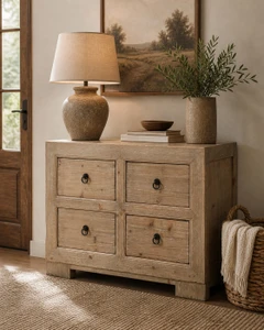 Capri Chest of Drawers Weathered Natural Pine 47x18x35H