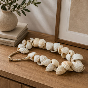 17" Long Large White Shell Strand Approx.1-3" Wide