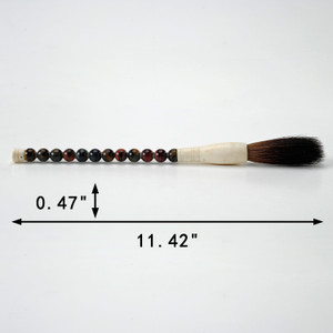 Approx.11" tiger eye beads calligraphy brush Approx.11" tiger eye beads calligraphy brush