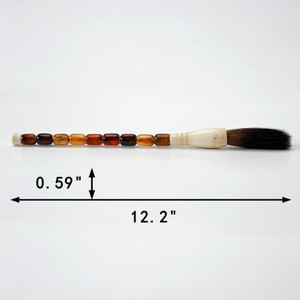 Approx.12-13" Amber agate beads calligraphy brush Approx.12-13" Amber agate beads calligraphy brush