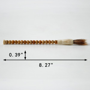 Approx.9" carved bone beads calligraphy brush Approx.9" carved bone beads calligraphy brush