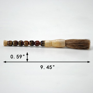 Approx.10"colored glass beads calligraphy brush amber Approx.10"colored glass beads calligraphy brush amber