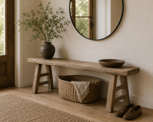 Approx.67-71 Inches Hermosa Entryway Bench Weathered Natural (finish vary)