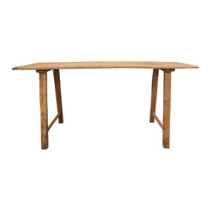 Approx. 5-6ft Long Vintage Teak Wood Console Weathered natural (size & color vary) Approx. 5-6ft Long Vintage Teak Wood Console Weathered natural (size & color vary)