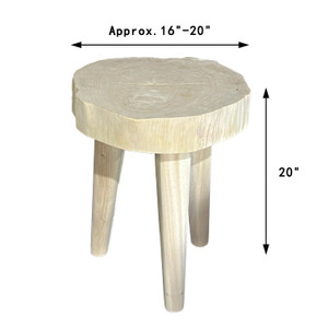 Approx. 16-20 Inches Wide Live Edge Lychee Wood Side Table Approx. 16-20 Inches Wide Live Edge Lychee Wood Side Table