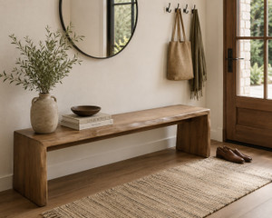 70 Inches Long Live Edge Natural Walnut Wood Bench (Approx13.7-16 Inches deep)
