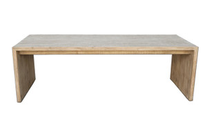 94 Inches Waterfall Dining Table Reclaimed Pinewood Whitewash 94 Inches Waterfall Dining Table Reclaimed Pinewood Whitewash