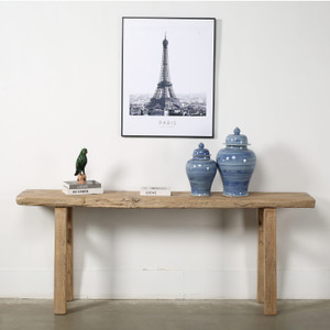 Approx. 84" Long Hermosa Vintage Console Table with Neutral Wood Tones Approx. 84" Long Hermosa Vintage Console Table with Neutral Wood Tones