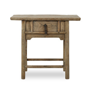 Vintage Console with One Drawer Weathered Natural 36.6x15.7x33.5H (Pre-order only lead time 8-12 weeks) Vintage Console with One Drawer Weathered Natural 36.6x15.7x33.5H (Pre-order only lead time 8-12 weeks)