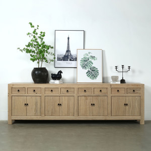 119 Inches Long 8 Drawers 8 Doors Sideboard Weathered Natural 119 Inches Long 8 Drawers 8 Doors Sideboard Weathered Natural