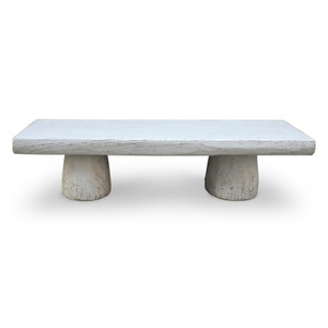 67" Long 20-24 Inches Deep Capri Live Edge Primitive Coffee Table Distressed White (Size Vary) 67" Long 20-24 Inches Deep Capri Live Edge Primitive Coffee Table Distressed White (Size Vary)