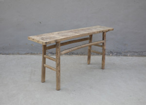 Vintage console table Medium Weathered Natural 68.11x14.57x30.71H