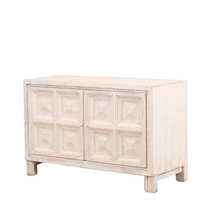 62" Wide Vernazza Cabinet with 2drs Creamy White