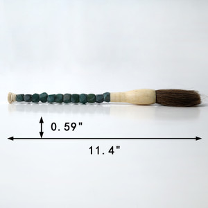 Approx. 11" Long Live-Edge Jade Calligraphy Brush Lake Green