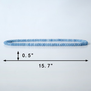 Approx. 16" Long Marble Beads Soft Aqua