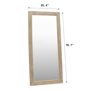 Recycled Pinewood Mirror 78.74x35.43 Weathered Natural Recycled Pinewood Mirror 78.74x35.43 Weathered Natural