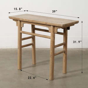Approx. 39" Wide Antique Ming Style Console Table Approx. 39" Wide Antique Ming Style Console Table