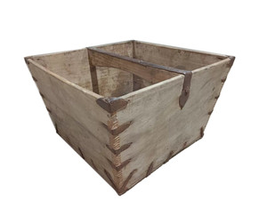 Approx.16 Inches Sqaure Vintage Basket with Metal Decoration (size and finish vary)