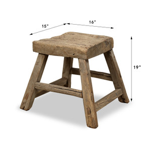 Vintage Rustic Table Approx.16" Long 15" Deep Weathered Natural Vintage Rustic Table Approx.16" Long 15" Deep Weathered Natural