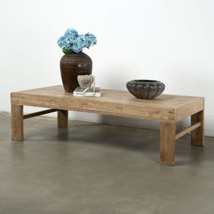 Approx. 71.3" Long 35.8" Deep Vintage Coffee Table Weathered Natural Approx. 71.3" Long 35.8" Deep Vintage Coffee Table Weathered Natural