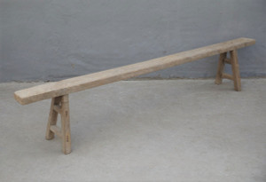 Approx. 102 Inches Long 6 Inches Deep Vintage Bench Weathered Natural