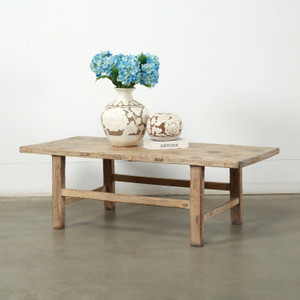 Vintage Coffee Table 52x24x18H Weathered Natural Vintage Coffee Table 52x24x18H Weathered Natural