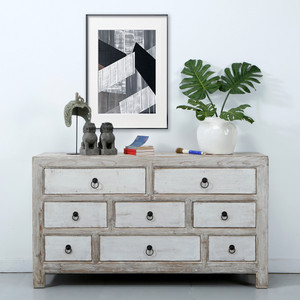 Amalfi Two Tones Chest of Drawers Antique off white 63x18x35 Amalfi Two Tones Chest of Drawers Antique off white 63x18x35