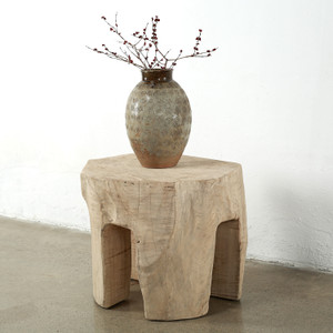 Approx.20-24 Inches Wide Live Edge Tree Table Weathered Natural Approx.20-24 Inches Wide Live Edge Tree Table Weathered Natural