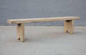 Bari Bench Approx. 82.6x13.7x20H Rustic Vintage Elm Wood