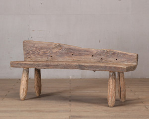 Approx. 59 Inches Live Edge Vintage Bench Weathered Natural Approx. 59 Inches Live Edge Vintage Bench Weathered Natural