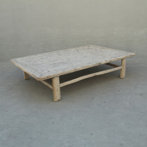 Vintage Extra Large Coffee Table 82"Wx49Dx18H Light Wood Tone