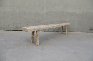 Approx. 92 Inches Long Vintage Rustic Bench with Rustic Texture Approx. 92 Inches Long Vintage Rustic Bench with Rustic Texture