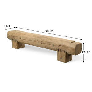 Vintage Log Bench Approx. 93W11.8D19.7H Vintage Log Bench Approx. 93W11.8D19.7H
