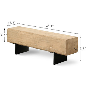 Approx. 48" Long 11" Deep and 16" House Beam Block with Metal Stand Approx. 48" Long 11" Deep and 16" House Beam Block with Metal Stand