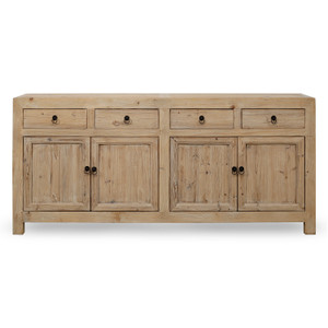 Capri 4 Drawer 4 Door Sideboard Weathered Nature Pinewood 79x18x35H Capri 4 Drawer 4 Door Sideboard Weathered Nature Pinewood 79x18x35H