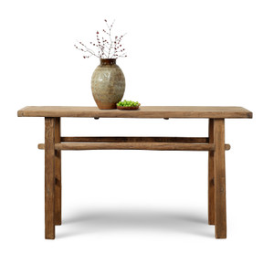 Approx. 59 Inches Long Vintage Console Weathered Natural Approx. 59 Inches Long Vintage Console Weathered Natural