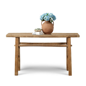 Approx. 59 Inches Long 11 Inches Deep Vintage Console Table Weathered Natural Approx. 59 Inches Long 11 Inches Deep Vintage Console Table Weathered Natural