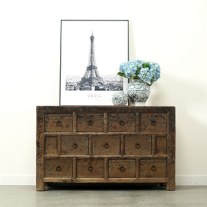 Approx. 52 Inches Wide Vintage Sideboard Distressed Black