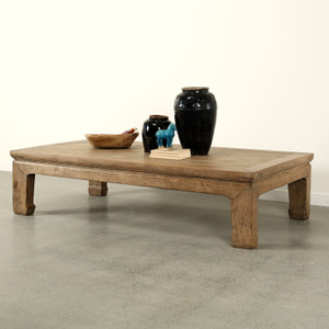 Vintage Extra Large Coffee Table 82.7W43.7D19.7H Weathered Natural