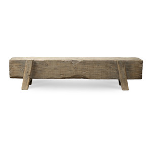 Approx 76-80 Inches Wide Vintage House Beam Bench Weathered Grey