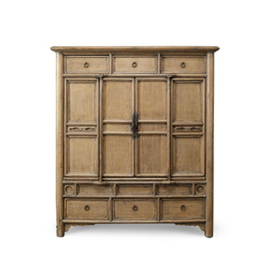 Approx. 61" Wide 70" Tall Ming Harmony Storage Cabinet with Six Drawers Weathered Natural