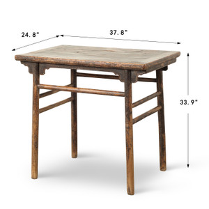 Antique Console with Original Lacquer Elmwood 37.8x24.8x33.9H