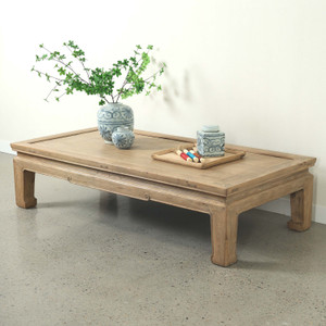 Vintage Extra Large Coffee Table 80.3W 40.2D 19.7H Weathered Natural