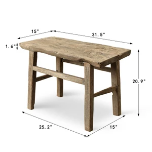 Vintage Bench/Table  31.5" Long 15" Wide Weathered Natural
