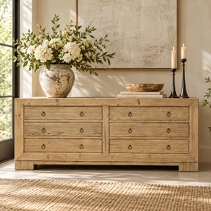 Capri Chest of Drawers Weathered Natural Pine 75x20x31.5H
