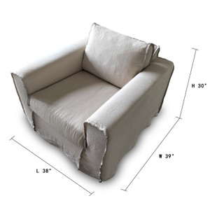 Peninsula Slipcovered Swivel Chair Wash Linen Beige Peninsula Slipcovered Swivel Chair Wash Linen Beige