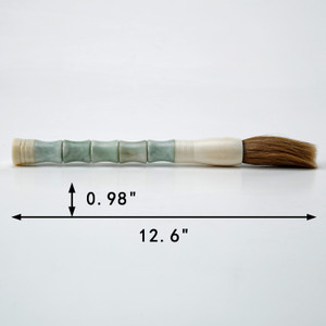 Approx. 13" Neutral Jade Bamboo-shaped Calligraphy Brush Approx. 13" Neutral Jade Bamboo-shaped Calligraphy Brush