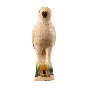 Approx. 10 Inches High Creamy White Glazed Parrot Medium