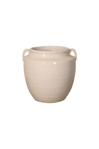 10" Creamy white pot with two handles 10" Creamy white pot with two handles